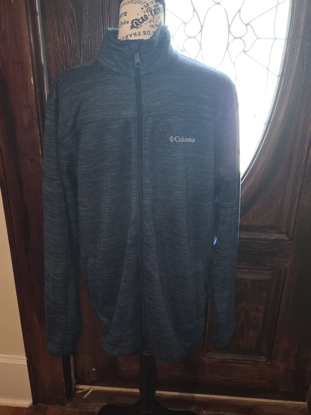 Columbia Men's Birch Woods Full-Zip Jacket in Dark Heather Blue Size Medium